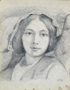 メアリーエレンメレディス、1858年（紙に鉛筆） 作： Henry Wallis